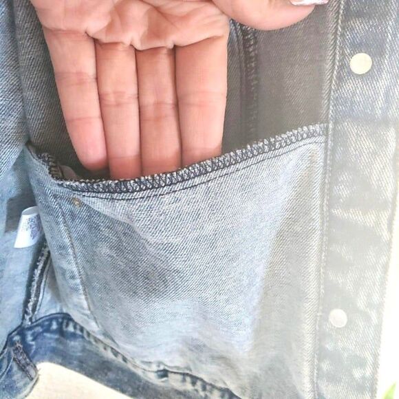 Gianni Bini Womens Vest Blue XS Acid Wash 80s /90s Y2K VTG Denim Fits like M - Picture 6 of 7